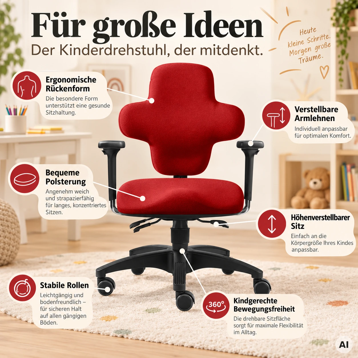 Air Kids - Bürostuhl für Kinder