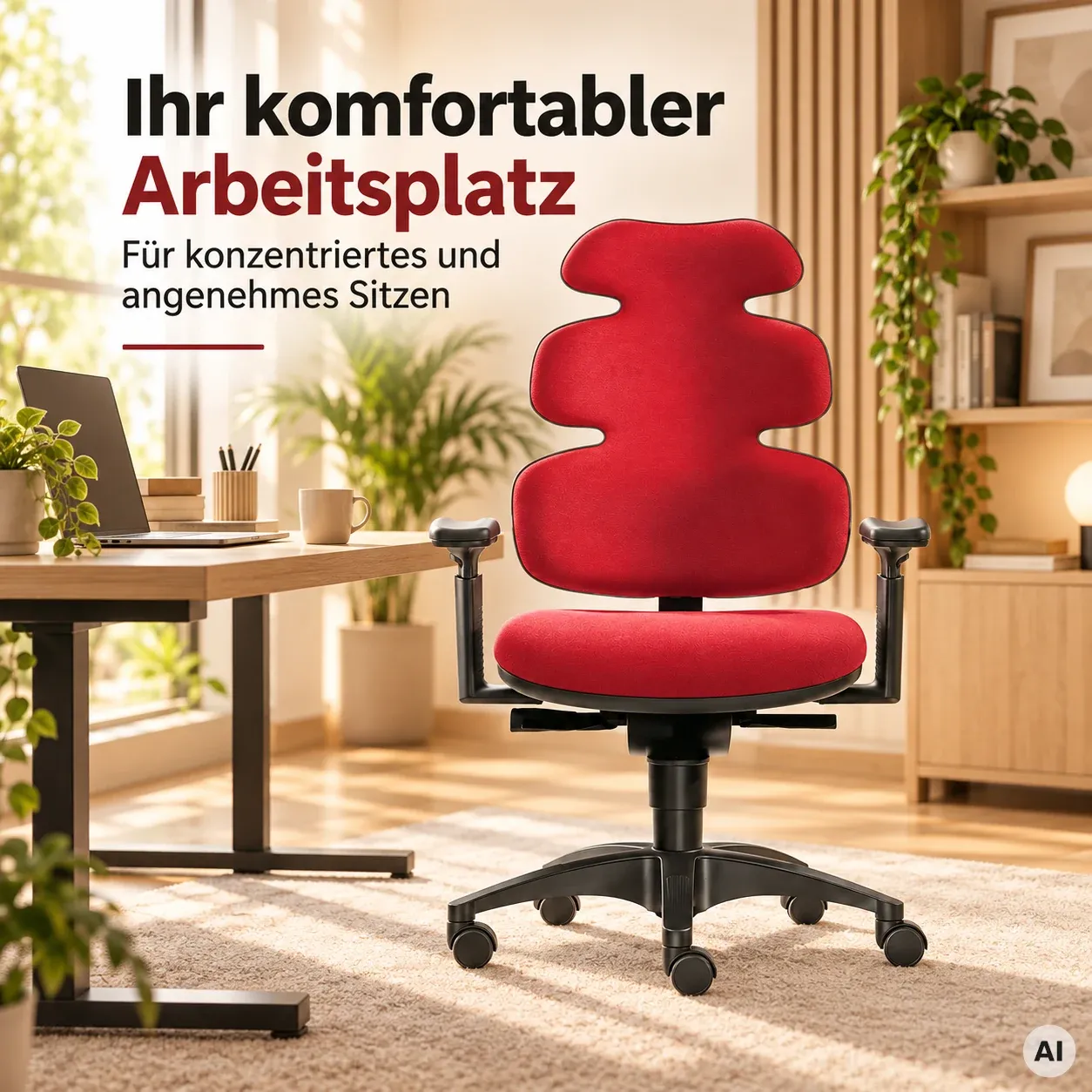 Sun M - Feng Shui Bürostuhl mit besonderer Rückenlehne