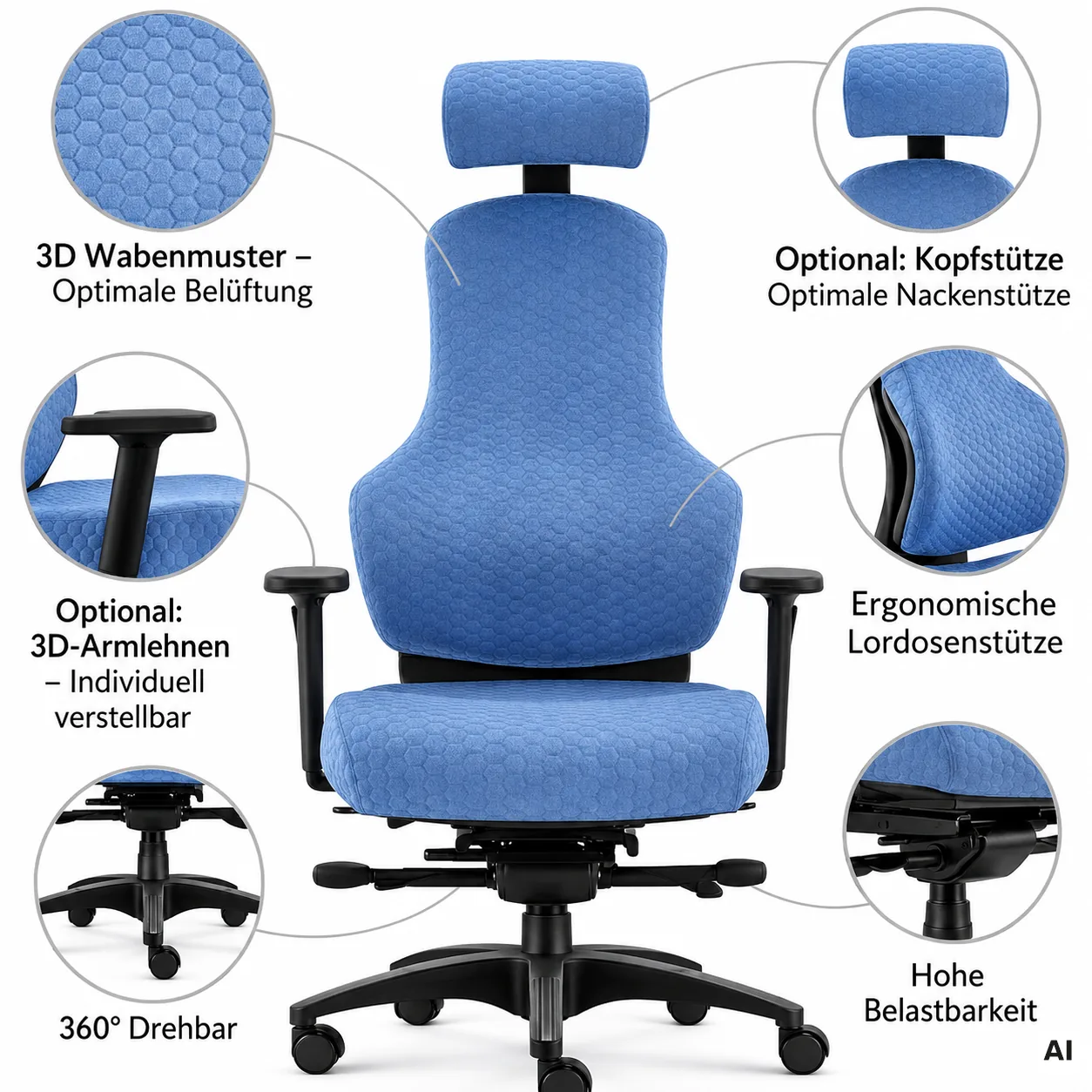 Ortholetic - Bürostuhl mit futuristischem Design